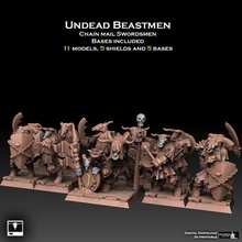 undead beastmen chain mail swordsmen