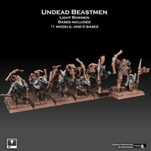 undead beastmen light bowmen 3d print model - Mito3D