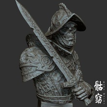 Mort vivant collection 39 goule guerrier art buste monstre darkart goyo goyoworks 3dprint stl 3d print model - Mito3D