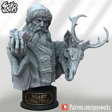 Mort vivant collection Père Noël Rudolph buste monstre darkart goyo goyoworks 3dprint stl 3d print model - Mito3D