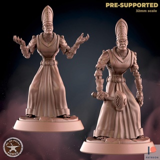 undead inquisitor two models fantasy warcraft dnd miniature stl model resin wow human scarlet monastery priest dungeon boss high fairbanks 3d print model - Mito3D