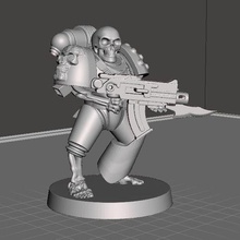 undead marine iii gioco giochi warhammer 40k spazio cranio scheletro miniature in miniatura figura dnd caos 28mm 3d print model - Mito3D