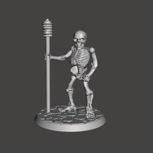 undead skeleton cannon crew loading member - 28mm game games warrior warmachine warhammer skull necromancer miniatures miniature mini frostgrave figure dnd catapult army 32mm 30mm 25mm 3d print model - Mito3D