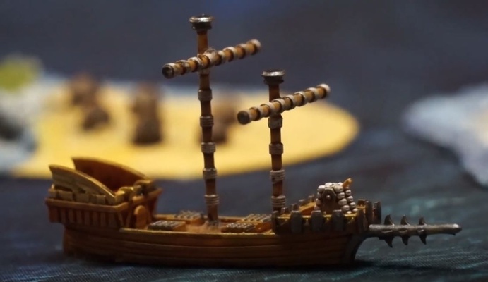 morto vivo onda mar corsário crânio atirador marinha naval jogos guerra jogo navio 3d print model - Mito3D