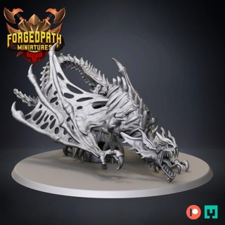 undead wyvern ghoul rider skeleton dragon tabletop vampire 32mm scale bats monster creature evil claw feral resin 3d print model - Mito3D