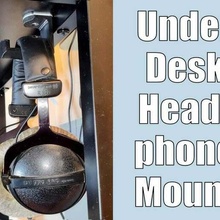 under-desk headphone mount hook hanger holder - supports headphones underdesk organization 3d print model - Mito3D