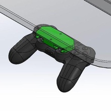 debajo escritorio soporte controlador ps4 v3 artilugio estante 3d print model - Mito3D