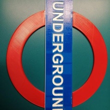 subterráneo logo Londres metro 3d print model - Mito3D
