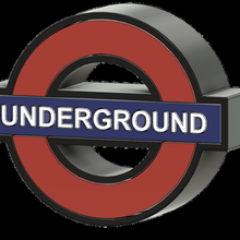 subterráneo Londres señal metro subterraneo Excelente Bretaña uk enfadado decoración artilugio juego azar habitación casa frio fácil impresión 3d print model - Mito3D