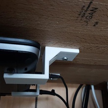 undermount laptop bracket home mounting office organization workshop 3d print model - Mito3D