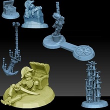 undersea bases stems terrain 28mm decoration diorama accessories accessory anchor ship dreadnought navy nautical undead skeleton sharedog sharedogminiatures warhammer 40k sigmar aos fantasy dnd dungeon kelp seaweed conch chtulhu pirate xcom lovecraft kharadron idoneth corsair stem flying flyingstem base 3d print model - Mito3D