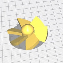 subaquático propeller - hélice de submarino jogo propagar 3d print model - Mito3D