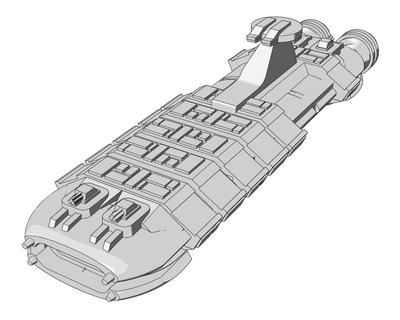 une europa light carrier united nations earth une starmada full thrust  3d print model - Mito3D