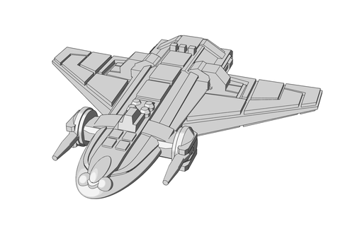 une sentry corvette united nations earth starmada full thrust 3d print model - Mito3D