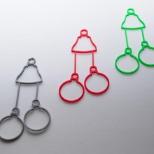 ungleiche festliche Glocke bauballs tool Bälle bell Weihnachten ornament klebrig Baum 3d-drucken 3d print model - Mito3D