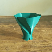unfolding leave vase home spiralized spiral mode printing vases vaso spirale 3d print model - Mito3D