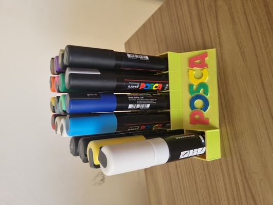 uni posca suporte casa canetas organizador canetinhas caneta 3d print model - Mito3D