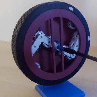 uni wheel 3d print model - Mito3D
