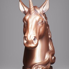 unicornio Arte magia animales joyería joya naturaleza cuerno caballo alivio bas medallón collar esculturas 3d print model - Mito3D