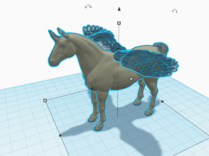 Licorne cheval ailes 3d print model - Mito3D