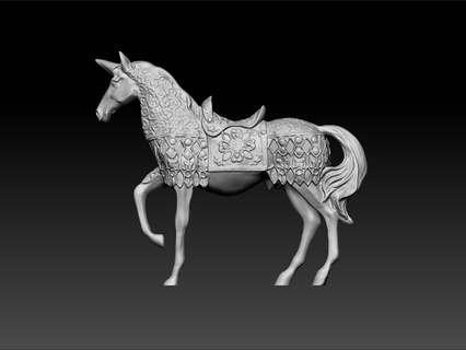 Einhorn Kunst Schreibtisch Prüfung Modell tolle Tier Pferd 3d print model - Mito3D