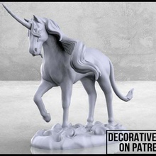 unicorn - tabletop miniature animal dnd dungeons and dragons fantasy game gaming horse mini mystical myth play role rpg toy 3d print model - Mito3D