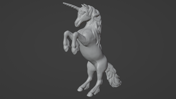 unicorno 3d Stampa modello cavallo carattere animale giocattolo carina fantasia arte bestia 3dprint regalo ragazza gioco gioielleria miniature figurine 3d print model - Mito3D