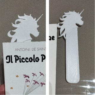 unicorn bookmark book fantasy horse sergio inglese 3d print model - Mito3D
