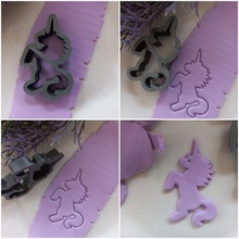 unicorn clay cookie cutter jewelry art toy kids cutters 3d print model - Mito3D