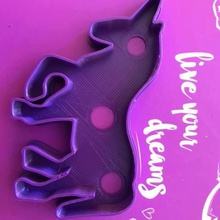 unicorn cookie cutter tool animals 3d print model - Mito3D