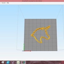 unicorn cookie cutter 3d print model - Mito3D