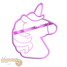 unicorn cookie cutter & stamp 3d print model - Mito3D
