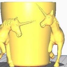 unicorn cup art gadget toy 3d print model - Mito3D