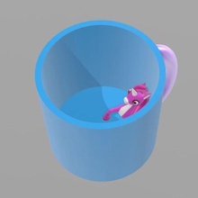 unicorn cup home coffee mug 3d print model - Mito3D
