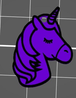 unicorn earrings loops ears unicorns jewelry 3d print model - Mito3D