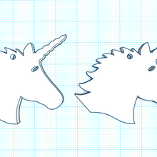 unicorn earrings various pending unicorns 3d print model - Mito3D