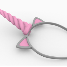 unicorno cerchietto per capelli gioielleria fascia cerchio 3d print model - Mito3D