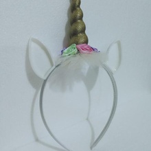 unicórnio cabeça a arte princesa dama reina vincha unicornio ni tul glitter 3d print model - Mito3D