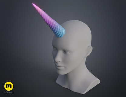 unicorn horn 3d print model - Mito3D