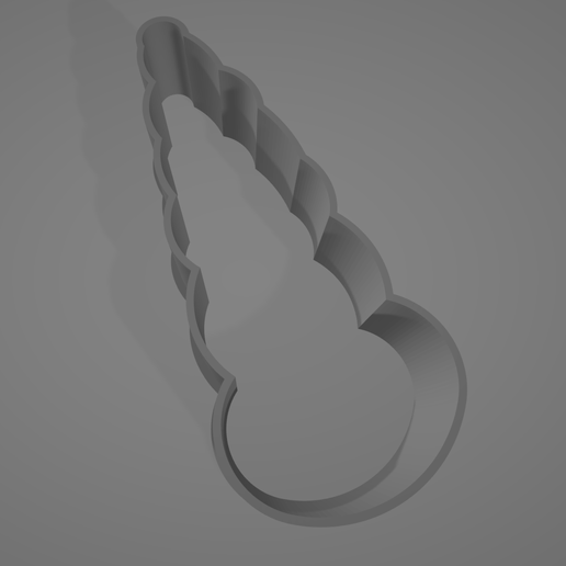 Einhorn Horn Plätzchen Cutter 3D print model - Mito3D