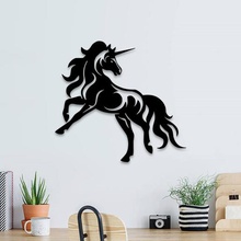 unicorn horse wall decoration art horses horn home profile silhouette decor model 3d printing artistic 3d print model - Mito3D