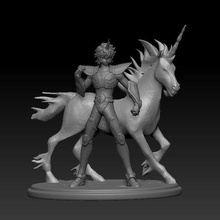 unicornio jabu Caballero zodíaco caballeros Santo seiya armadura bronce 3d print model - Mito3D