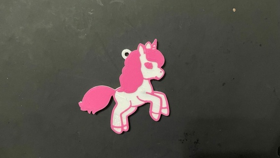 unicorn keychain 3d print model - Mito3D