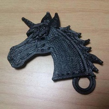 unicorn keychain jewelry keychains uam plastic valley 3d print model - Mito3D