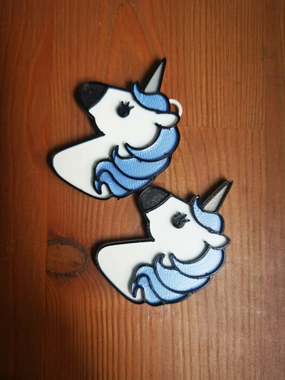 unicorno portachiavi magnete carina kawaii cavallo accessori 3d print model - Mito3D