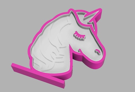 unicorn lamp decoration 3d print model - Mito3D