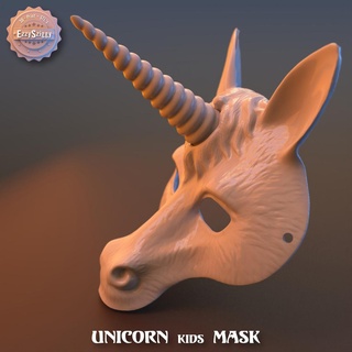 unicorn mask kids Various party fantasy cosplay animal horse horn masquarade carnival carnaval fun toy cute 3d print model - Mito3D