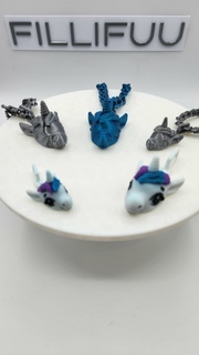 unicorn necklace fast print 3d print model - Mito3D