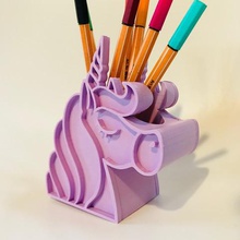 licorne crayon la maison poney conteneur 3d print model - Mito3D