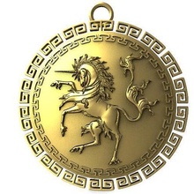 unicorno pendente gioielleria gioiello cavallo pegasus animale fantasia medievale 3d print model - Mito3D